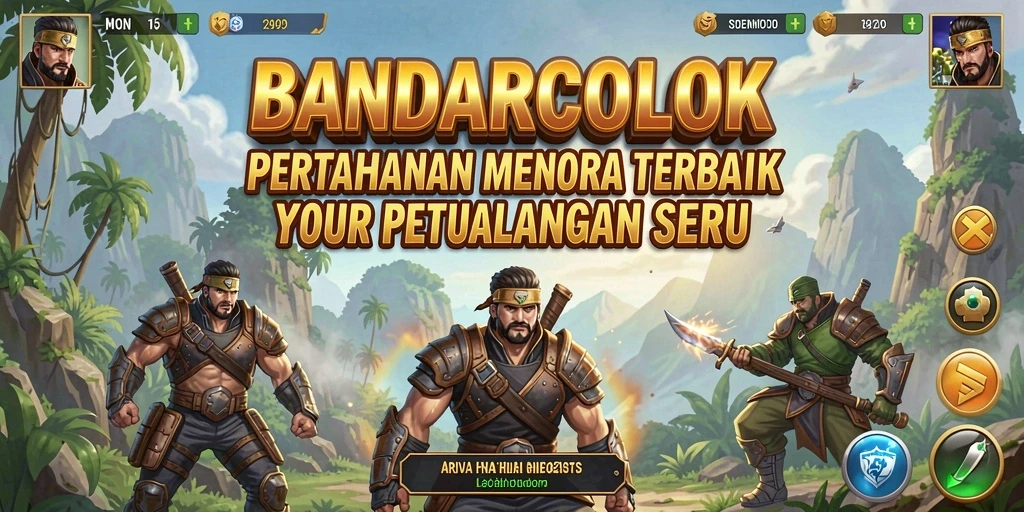 Tampilan seru dari gameplay Tower Defense BANDARCOLOK.