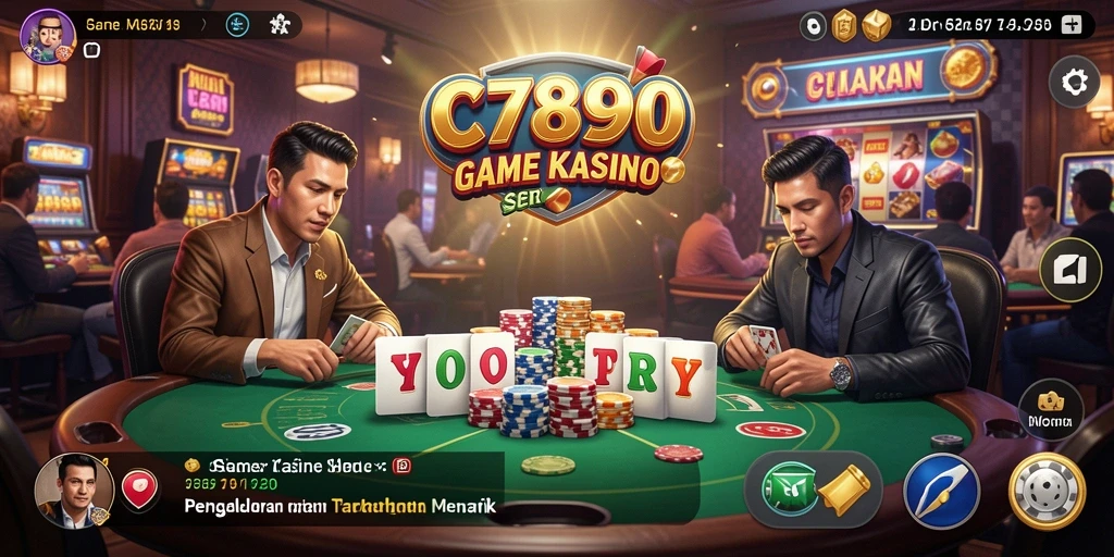 Tampilan menarik dari C7890 menunjukkan antarmuka permainan kasino yang dinamis.
