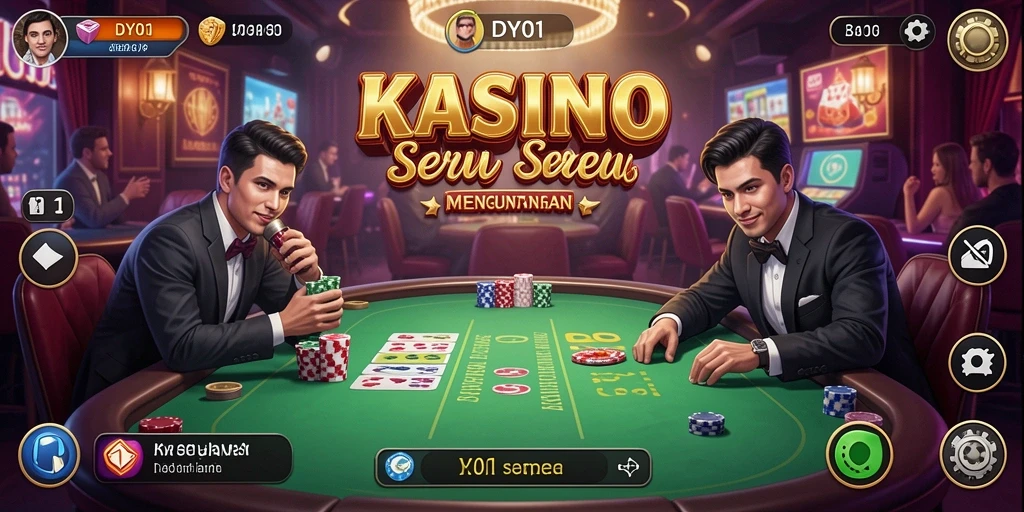 Screenshot DY01 menunjukkan gameplay kasino yang seru dan realistis.