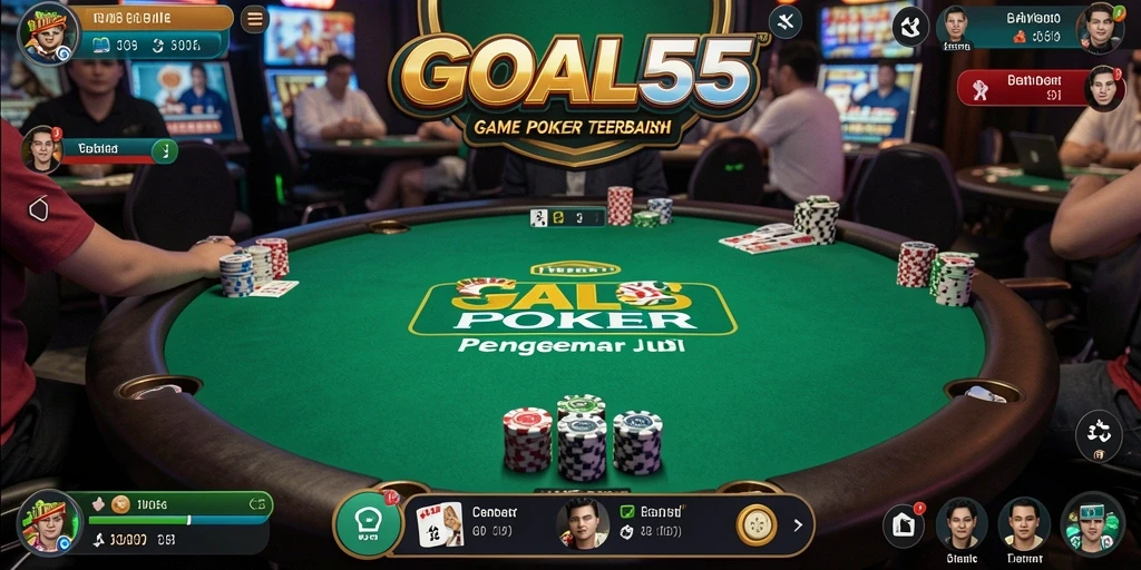 Screenshot utama GOAL55 menampilkan gameplay seru Poker.