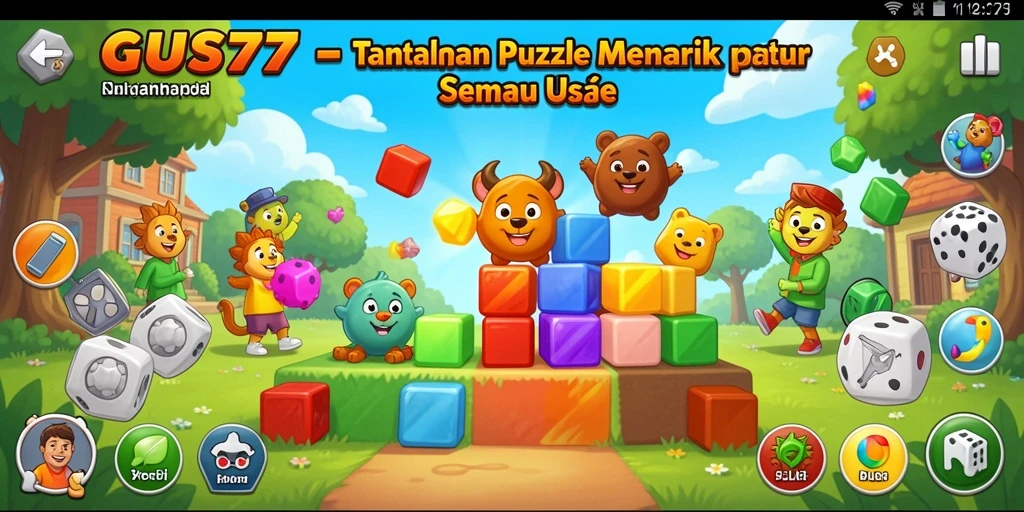 Tampilan gameplay GUS77 dengan teka-teki yang menantang dan menarik.