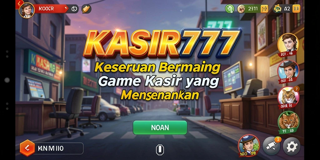 Tampilan screenshot KASIR777 menampilkan aktifitas kasir yang seru.
