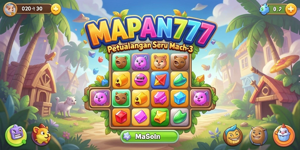 Tampilan gameplay seru yang penuh warna dalam MAPAN777.
