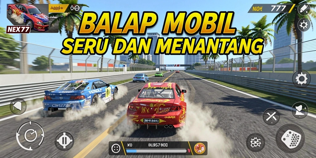 Gameplay seru dalam NEX777 dengan aksi balap mobil yang memikat.