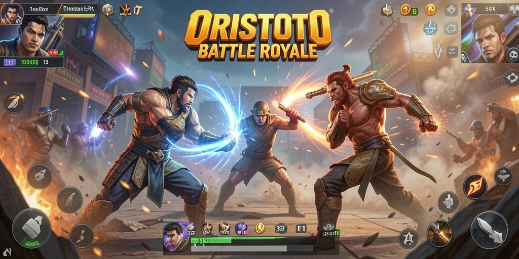 Gameplay seru dalam pertarungan Battle Royale yang menegangkan.