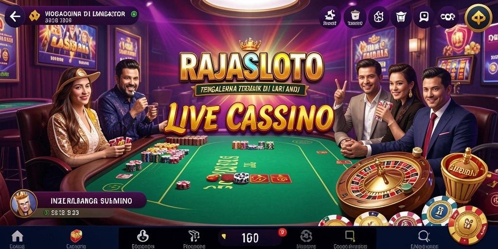 Tampilan gameplay Live Casino RAJASLOTO yang menarik dan interaktif.