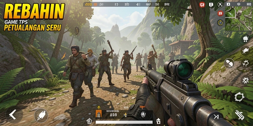 Tampilan gameplay seru dalam REBAHIN yang menantang.