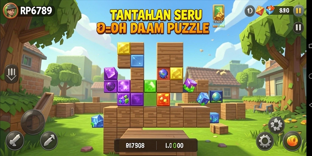 Tangkapan layar RP6789 menampilkan gameplay Puzzle yang menantang.