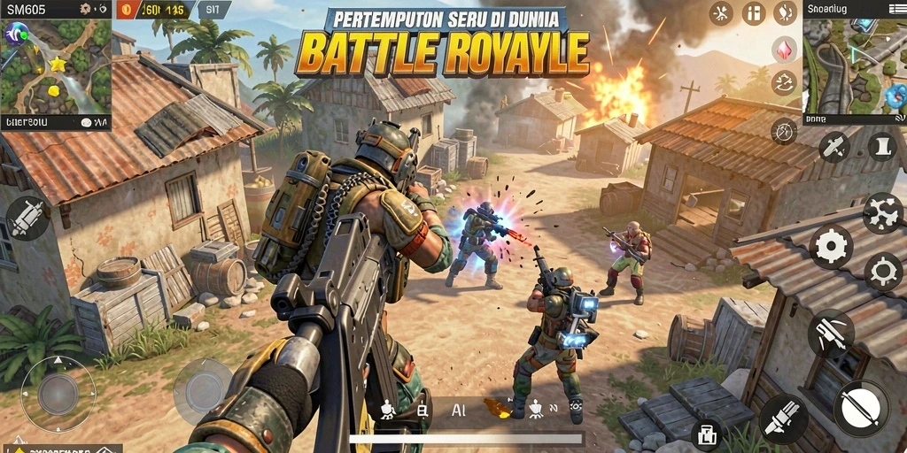 Gameplay intens di SM605 dengan pertempuran epik.